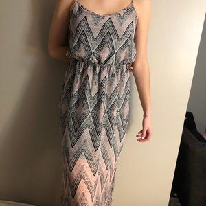 Patterned Full Length Dress